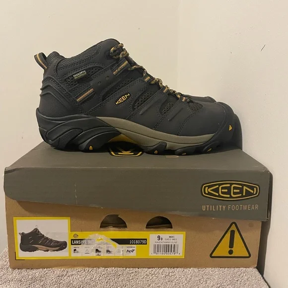 Keen Utility Work Boots | Size - 9D | Color - Raven / Tawny Olive | Steel Toe - Picture 6 of 11